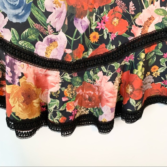 Alice + Olivia Blooming Garden Lush Floral Skirt - Picture 5 of 10